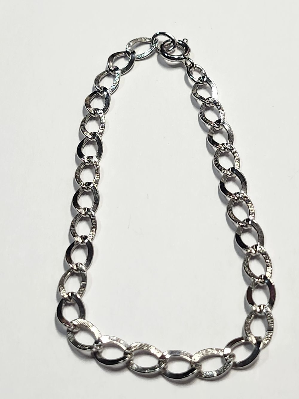 Sterling Silver Plated Vintage Chain Link Bracelet